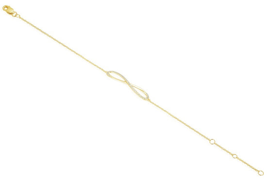 Micro Set Round Brilliant Cut Diamond Infinity Bracelet