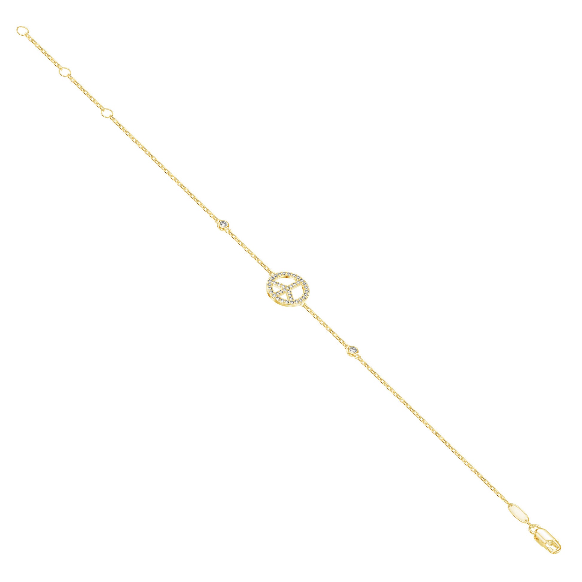 Micro Set Round Brilliant Cut Diamond Infinity Bracelet