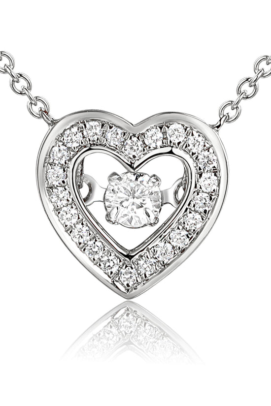 Micro Set Round Diamond Dancing Diamond Necklace