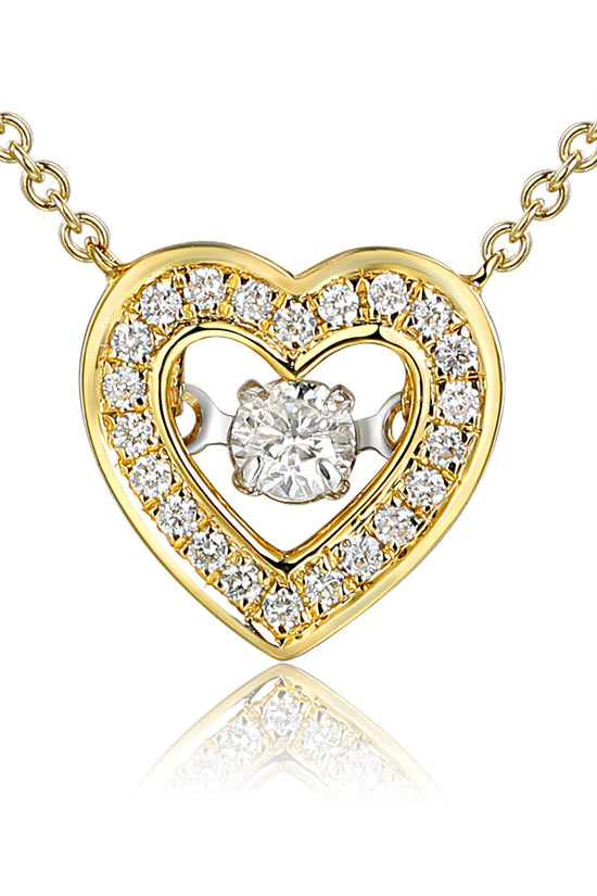 Micro Set Round Diamond Dancing Diamond Necklace
