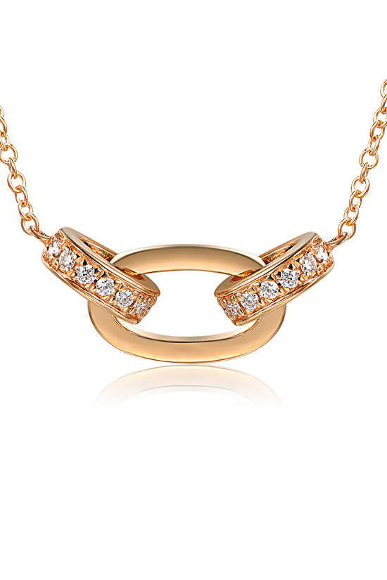 Micro Set Triple Circle Diamond Necklace
