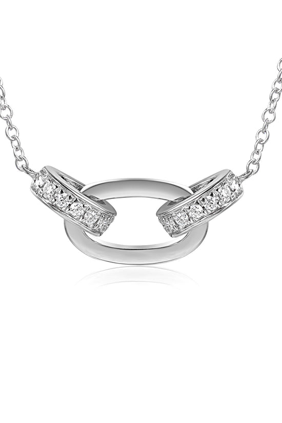Micro Set Triple Circle Diamond Necklace