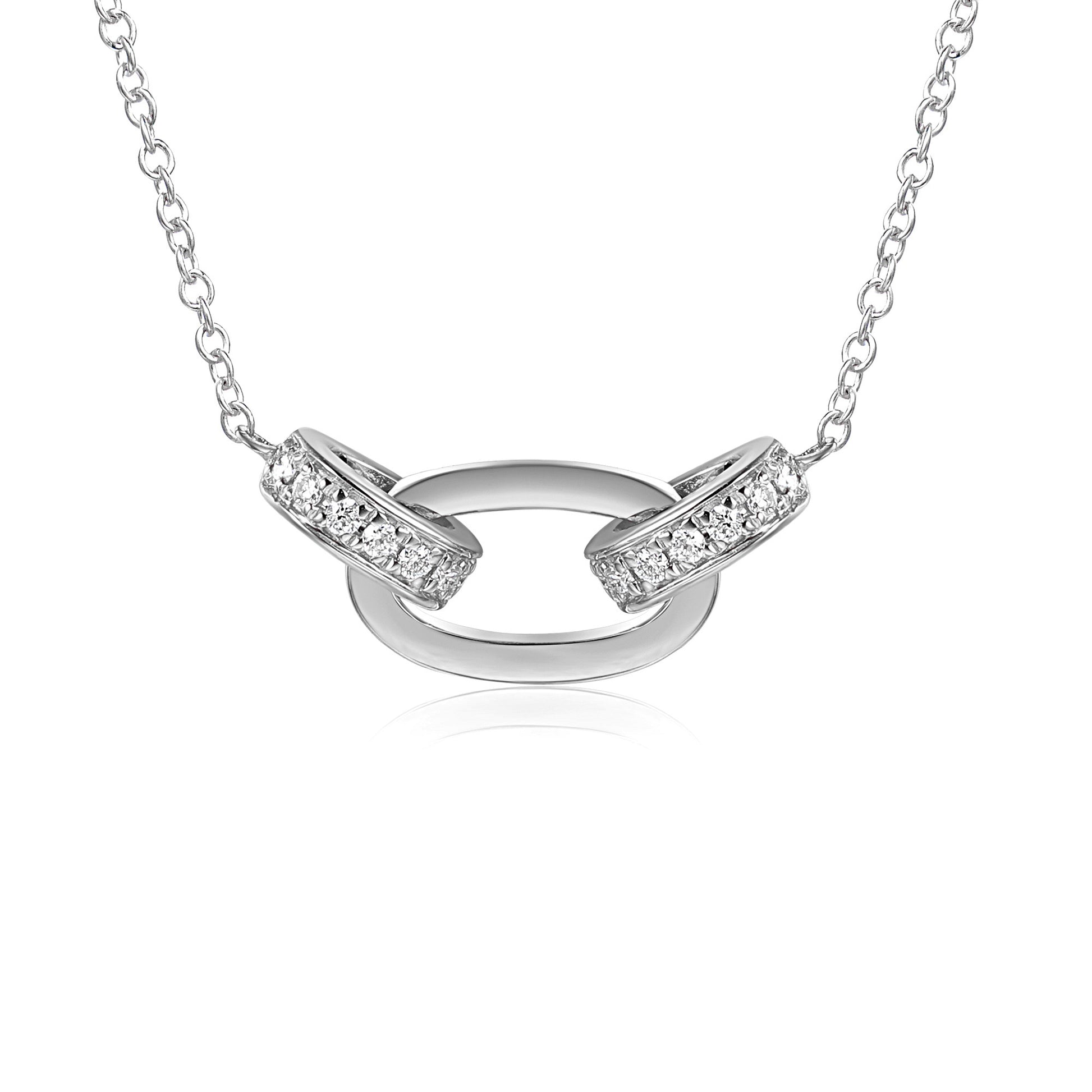 Micro Set Triple Circle Diamond Necklace