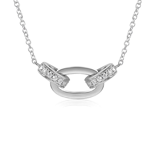 Micro Set Triple Circle Diamond Necklace