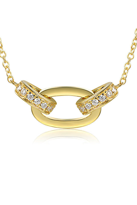 Micro Set Triple Circle Diamond Necklace