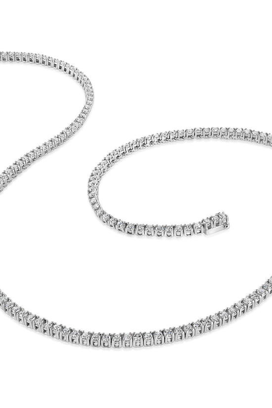 Round Brilliant Cut Diamond straight Finesse Necklace
