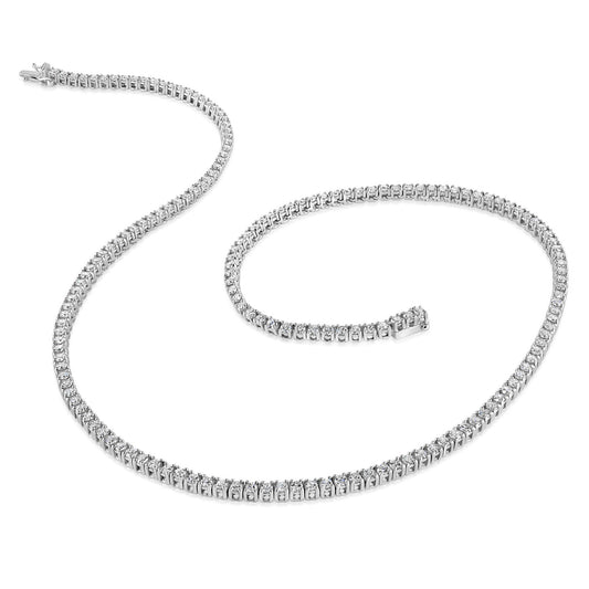 Round Brilliant Cut Diamond straight Finesse Necklace