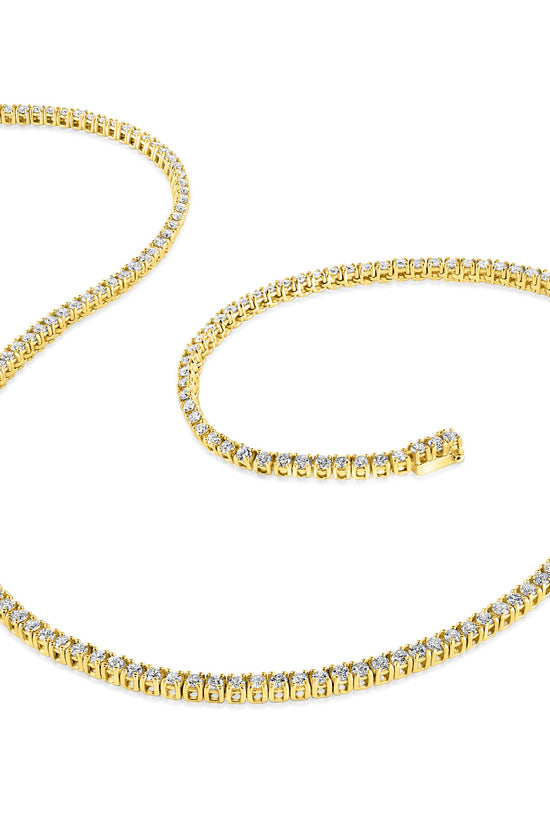 Round Brilliant Cut Diamond straight Finesse Necklace