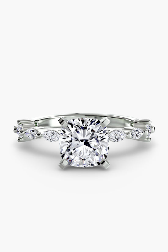 Solitaire with Eternity Pavé