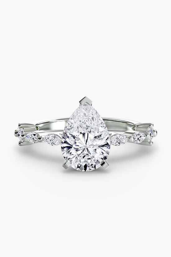 Solitaire with Eternity Pavé