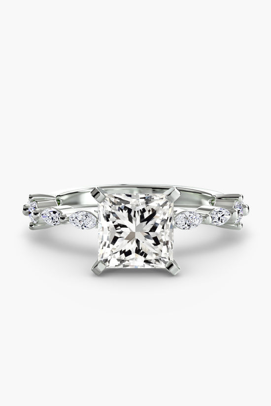 Solitaire with Eternity Pavé