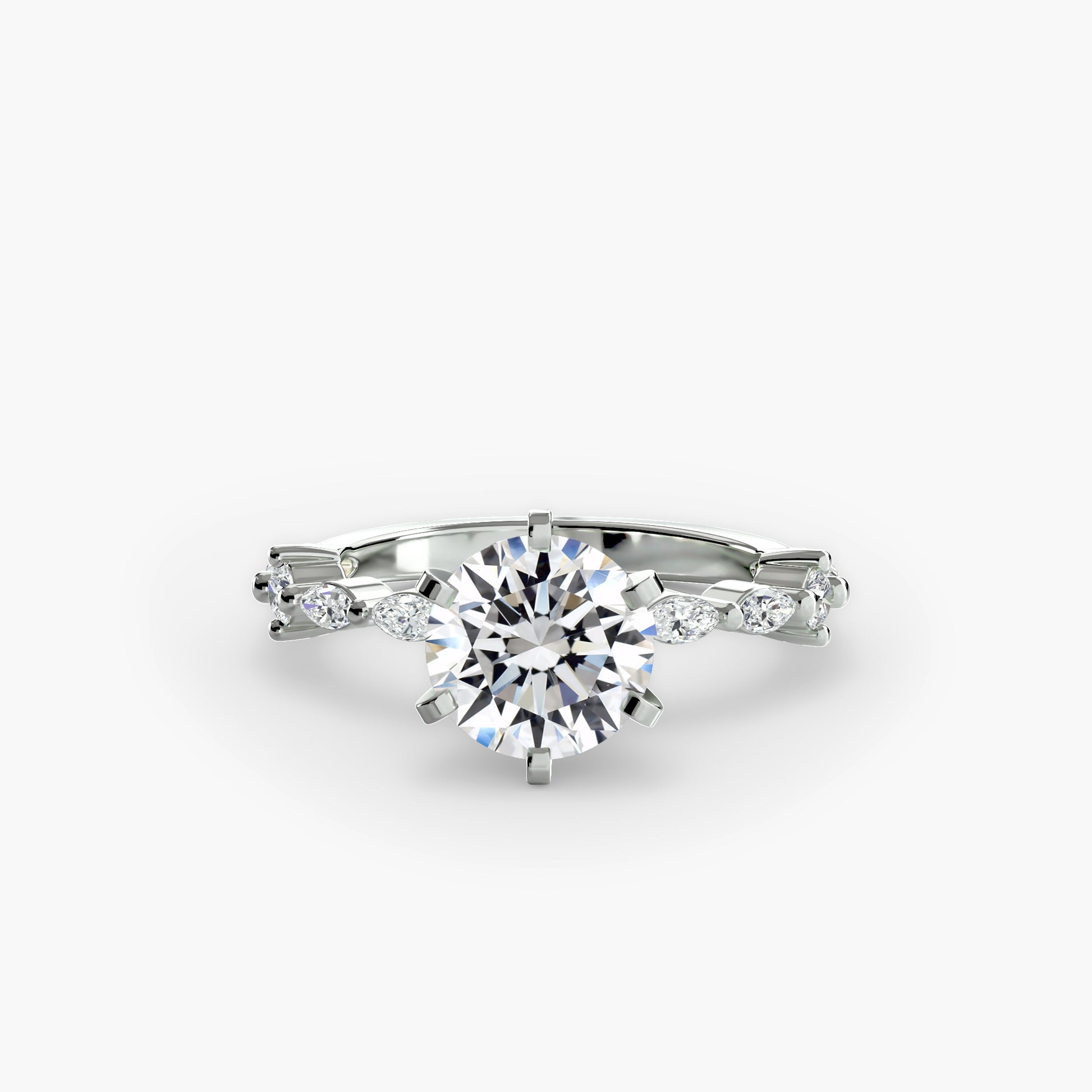 Solitaire with Eternity Pavé
