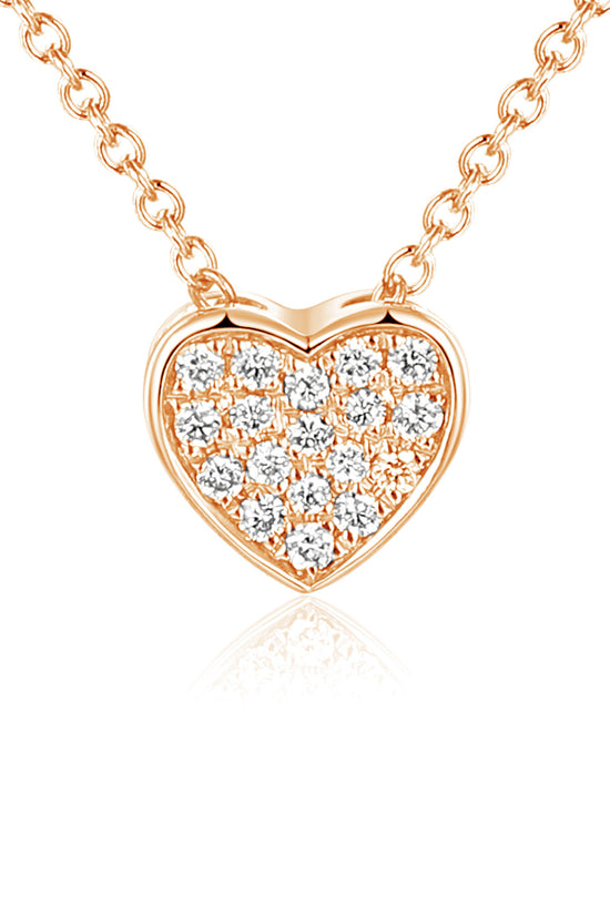 Pave Diamond Heart Necklace