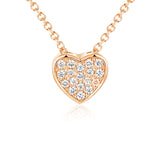 Pave Diamond Heart Necklace