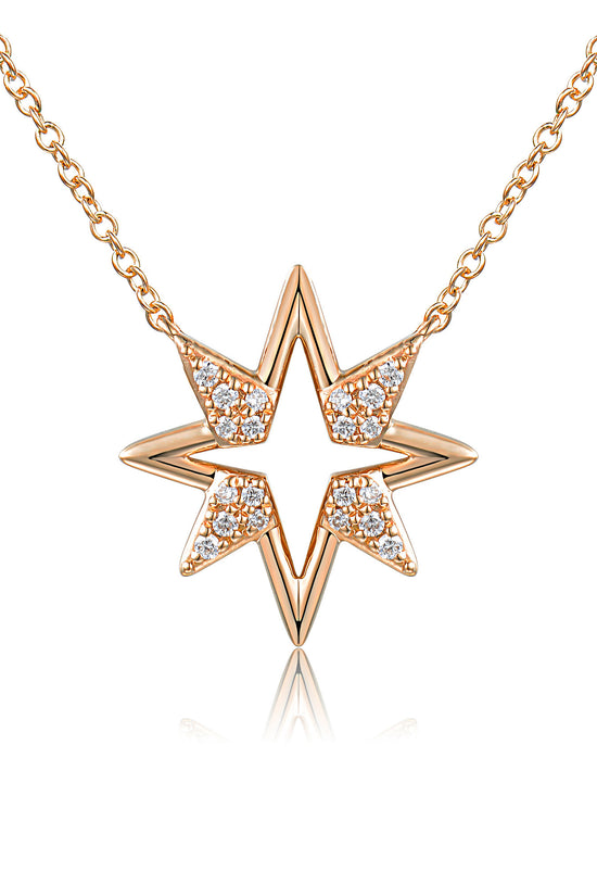 Pave Diamond Star Necklace