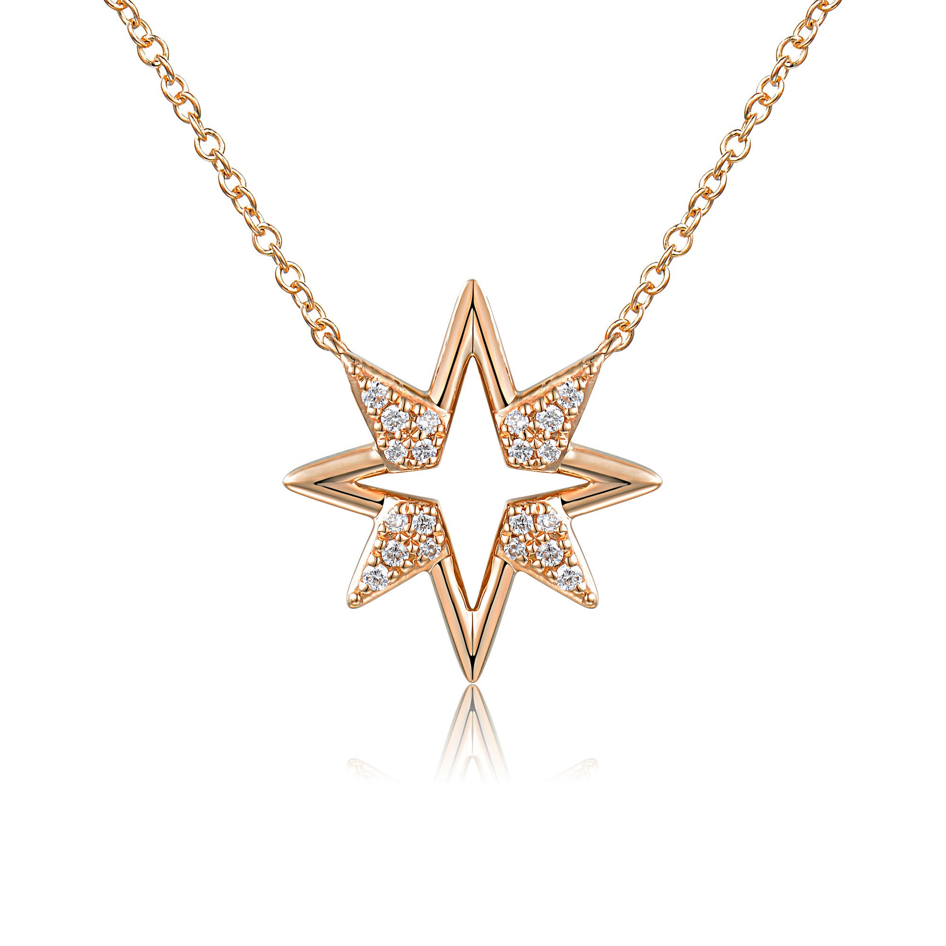 Pave Diamond Star Necklace