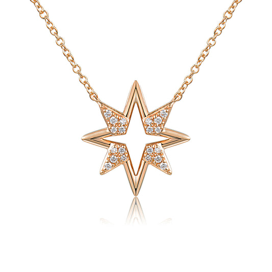 Pave Diamond Star Necklace