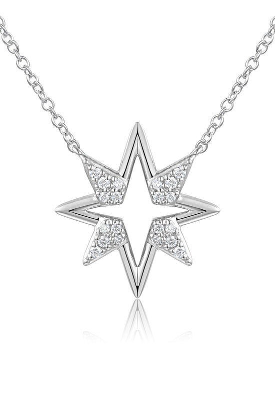 Pave Diamond Star Necklace