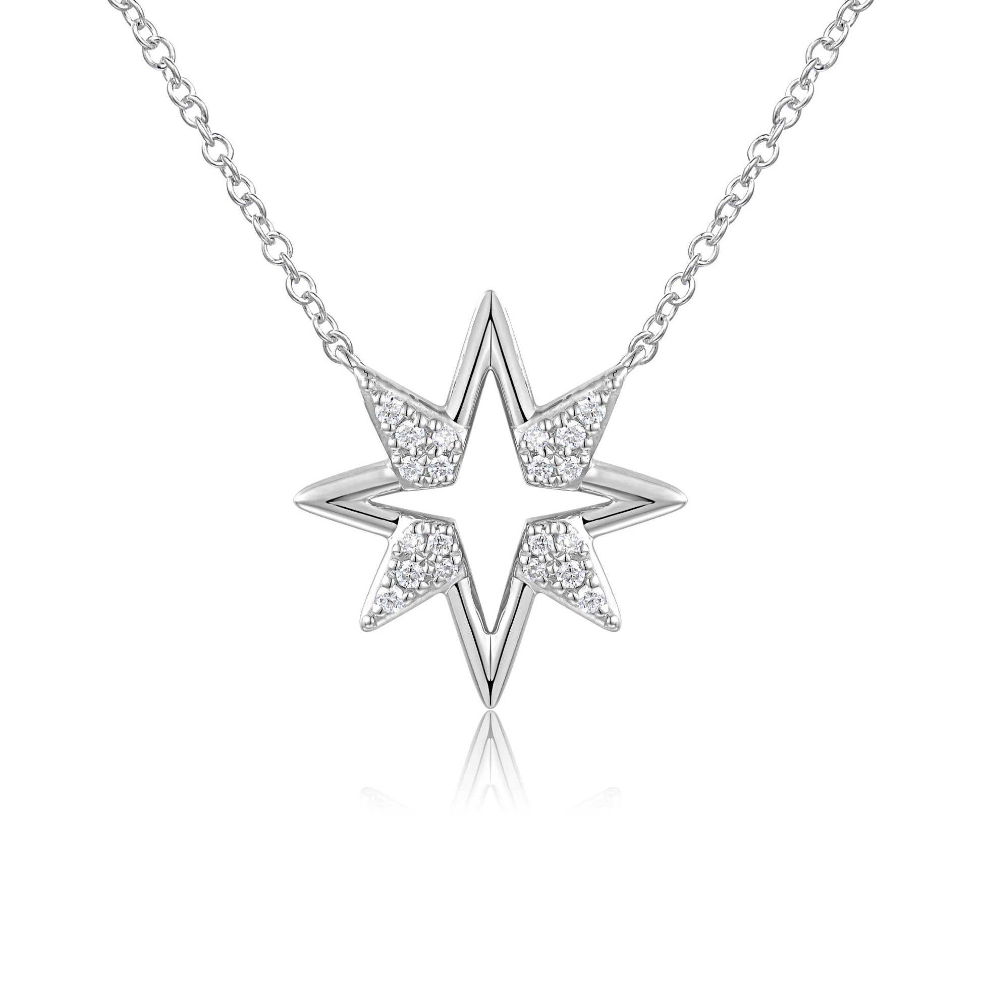 Pave Diamond Star Necklace