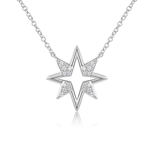 Pave Diamond Star Necklace