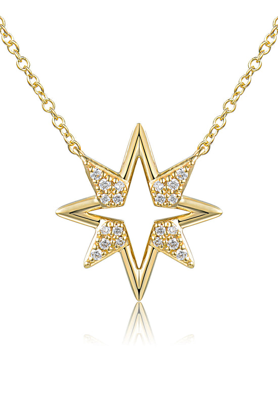 Pave Diamond Star Necklace