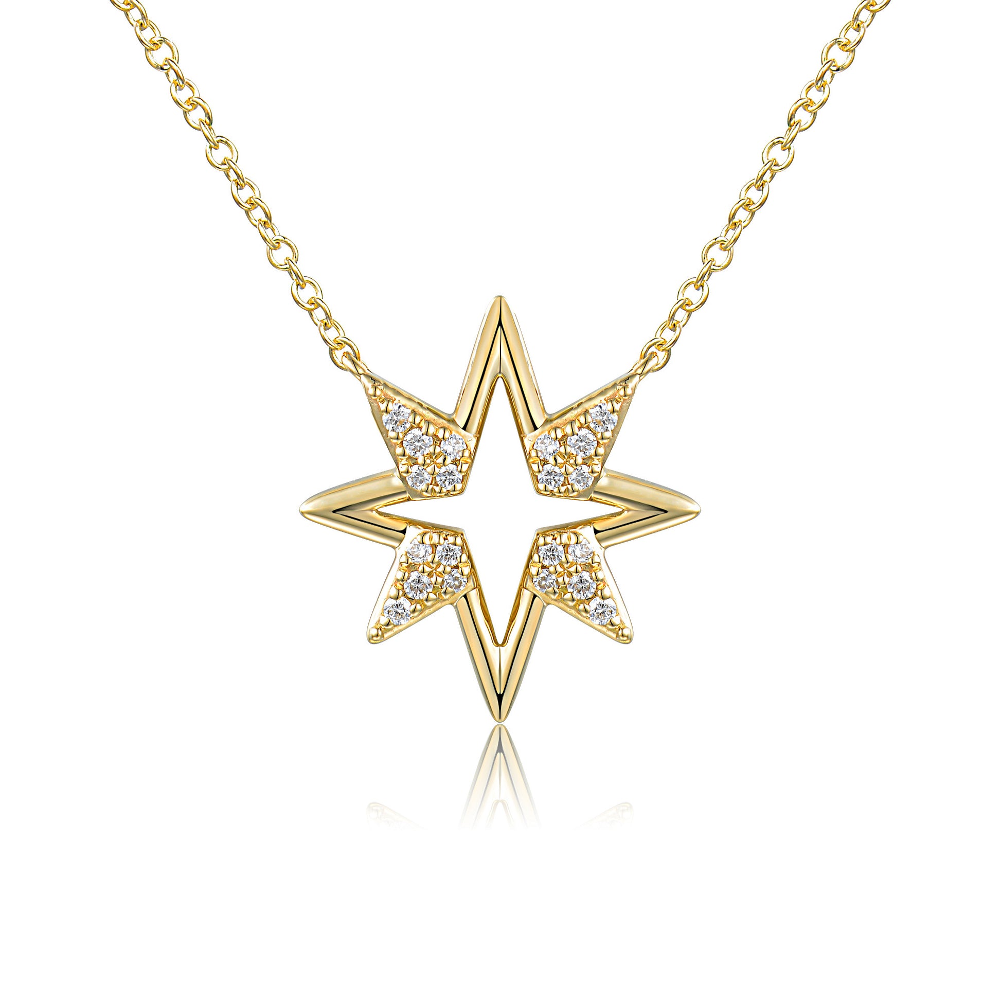 Pave Diamond Star Necklace
