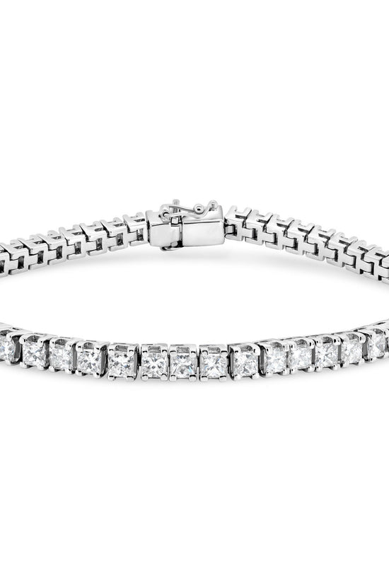 Princess Cut 4 Claw Diamond Tennis Bracelet