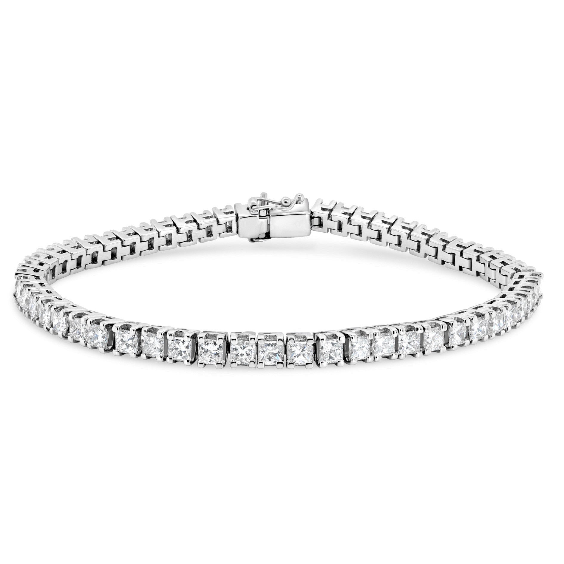 Princess Cut 4 Claw Diamond Tennis Bracelet