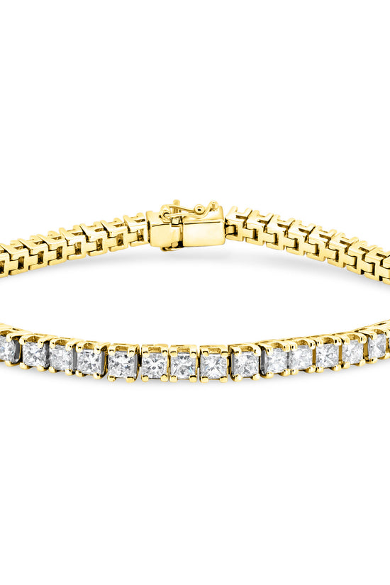 Princess Cut 4 Claw Diamond Tennis Bracelet