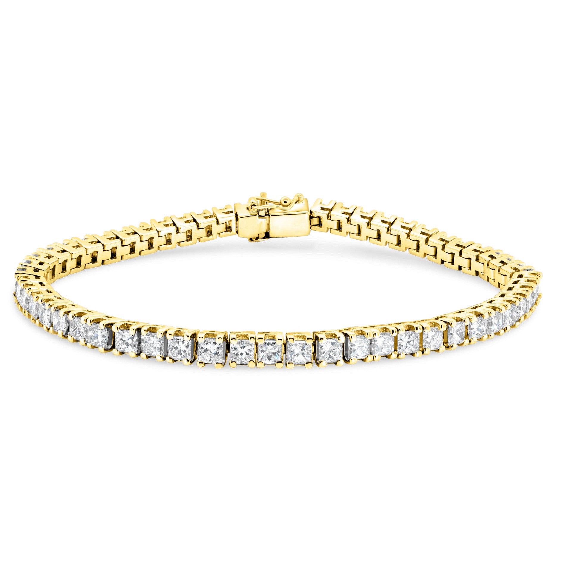 Princess Cut 4 Claw Diamond Tennis Bracelet