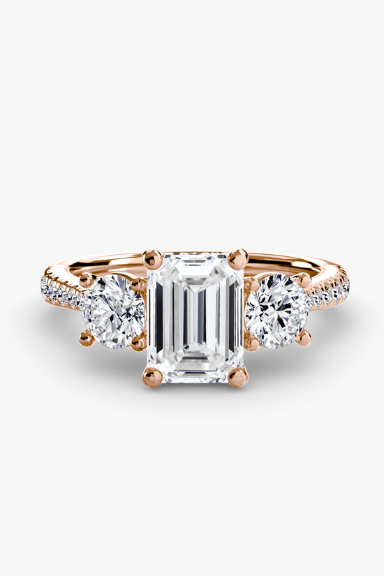 Three-Stone with Pavé Band