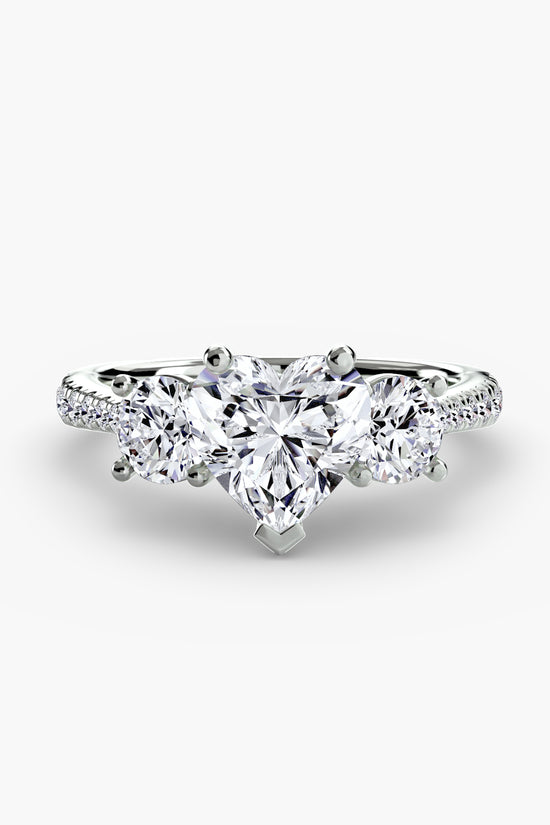 Three-Stone with Pavé Band