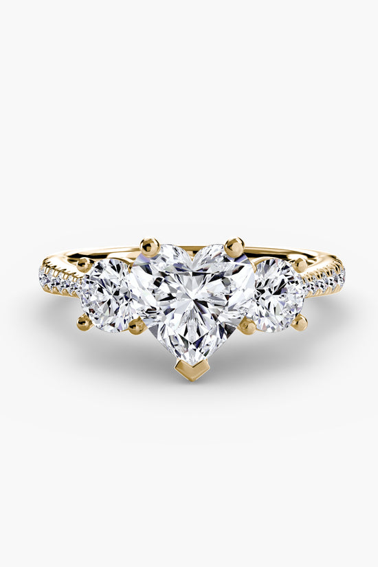 Three-Stone with Pavé Band