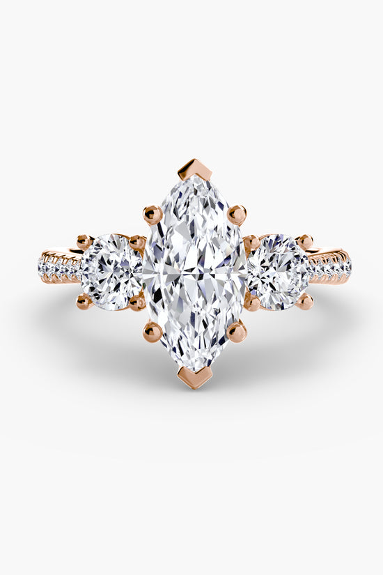 Three-Stone with Pavé Band