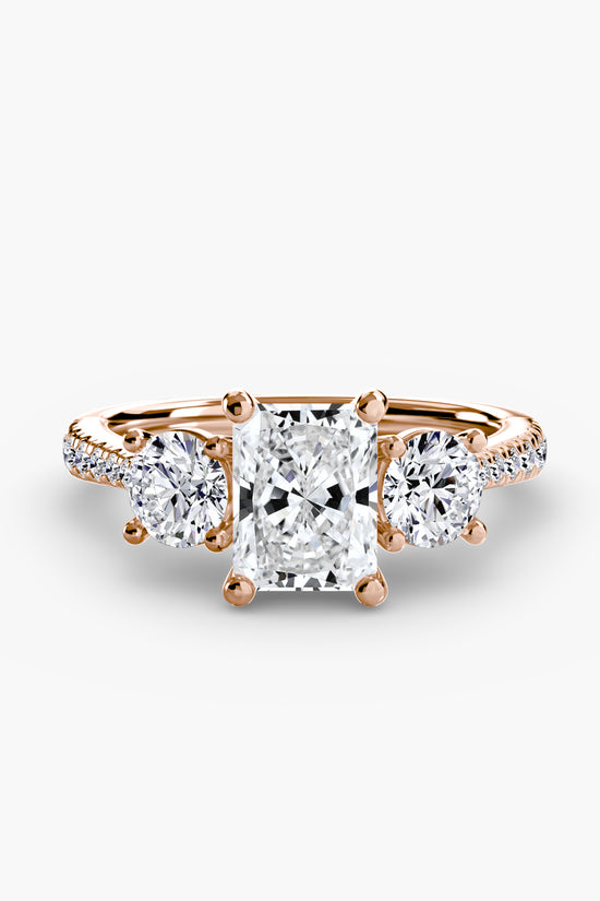 Three-Stone with Pavé Band