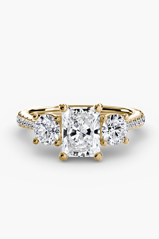 Three-Stone with Pavé Band