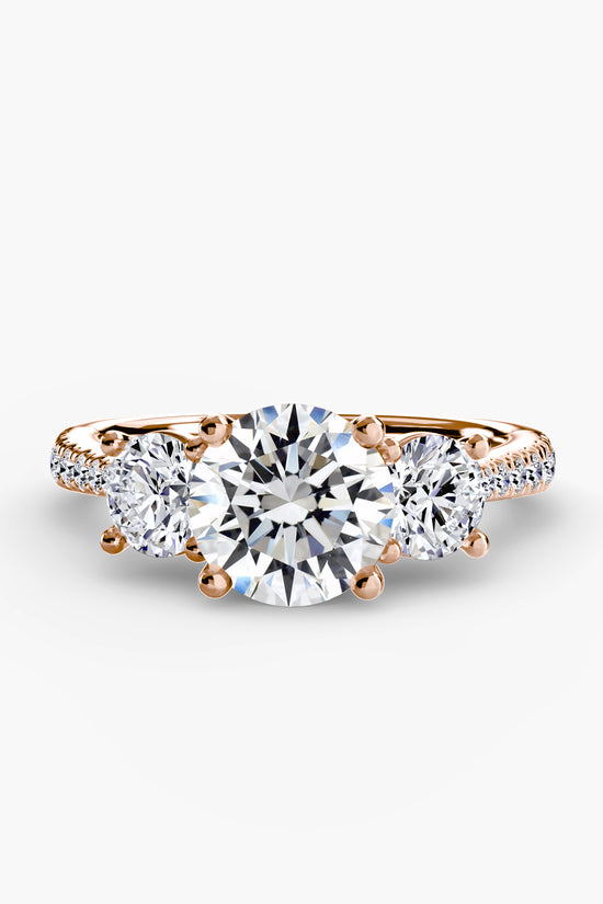 Three-Stone with Pavé Band