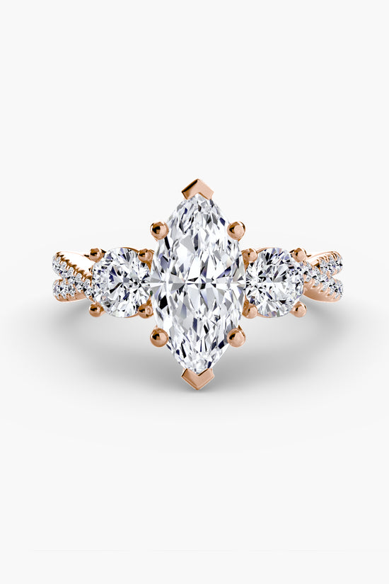 Three-Stone with Pavé Band 2