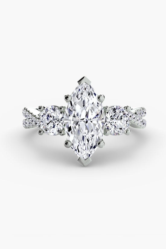 Three-Stone with Pavé Band 2