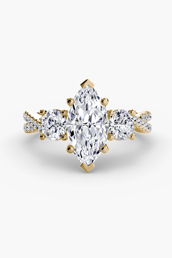 Three-Stone with Pavé Band 2