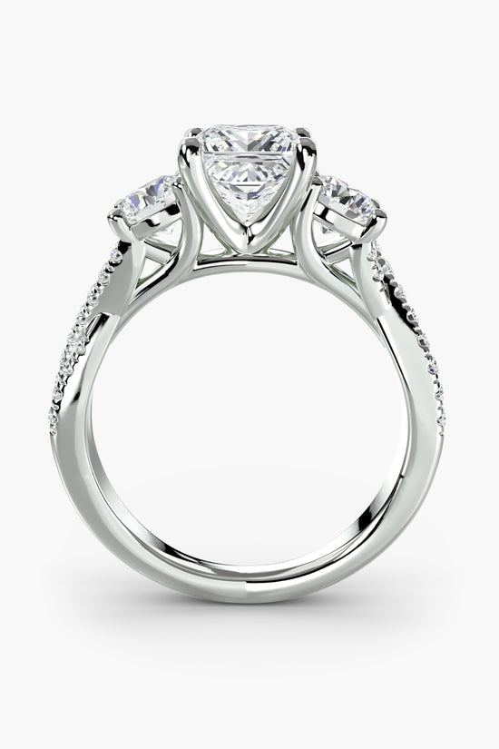 Three-Stone with Pavé Band 2