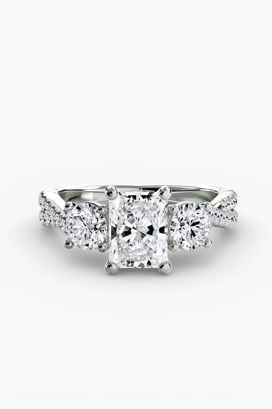 Three-Stone with Pavé Band 2