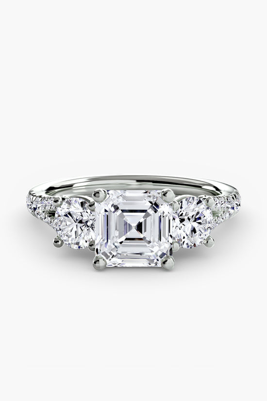 Three-Stone with Pavé Band 3