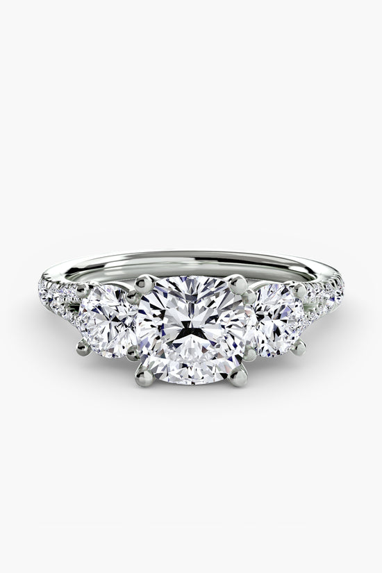 Three-Stone with Pavé Band 3