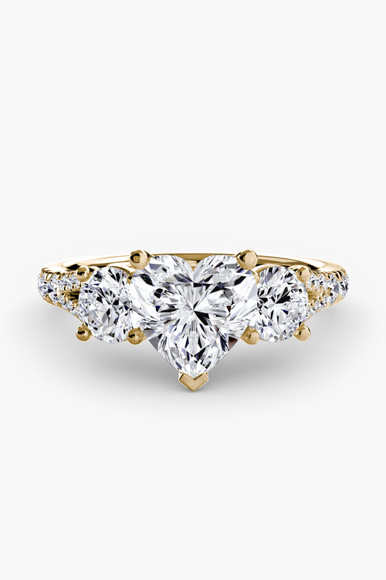 Three-Stone with Pavé Band 3