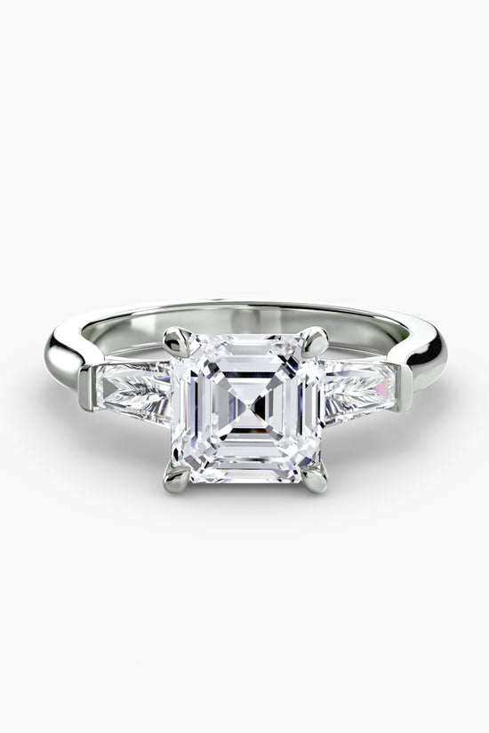 Three-Stone Ring (Baguette Side Stones)