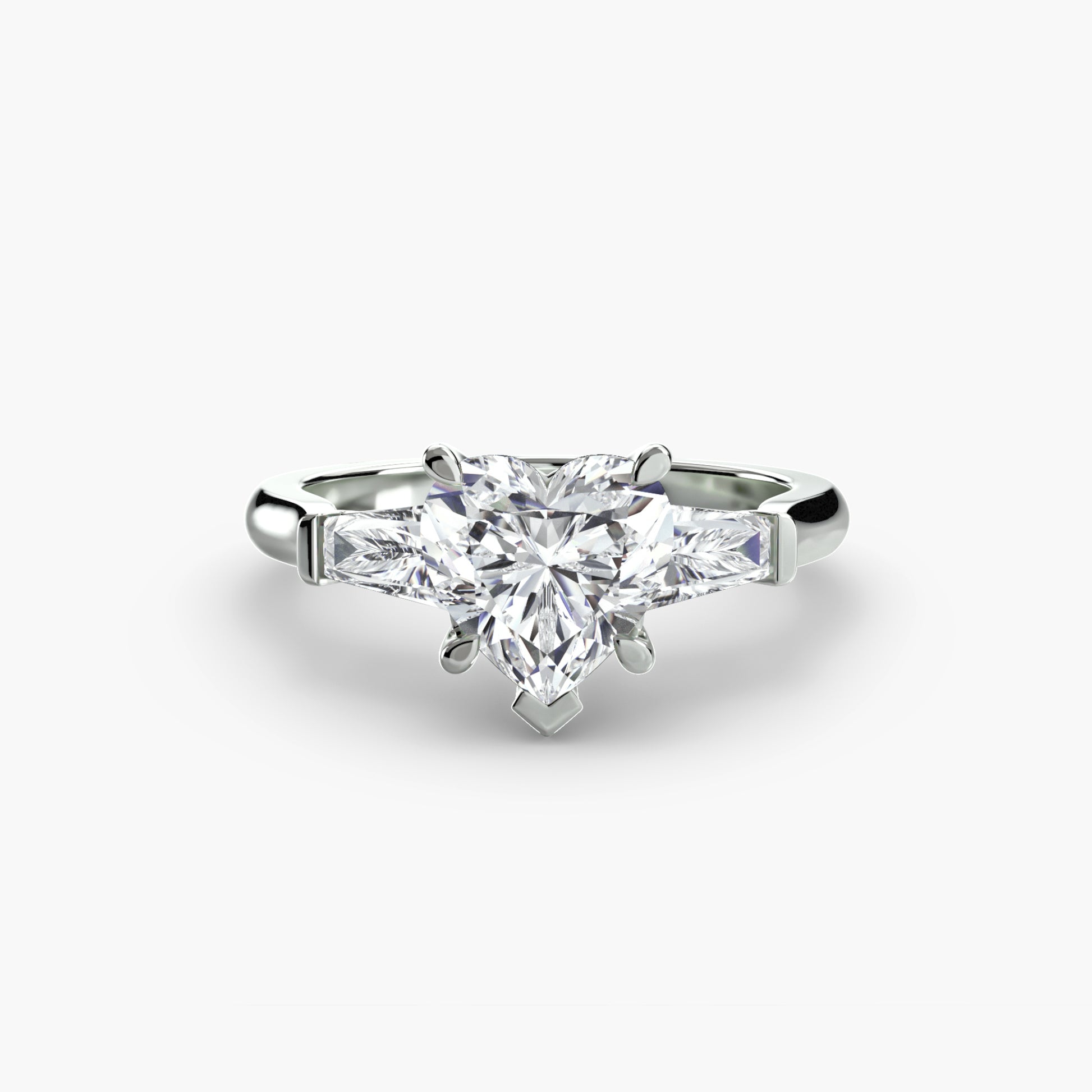 Three-Stone Ring (Baguette Side Stones)