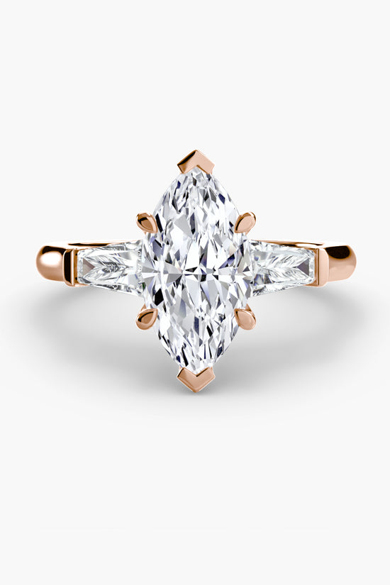 Three-Stone Ring (Baguette Side Stones)