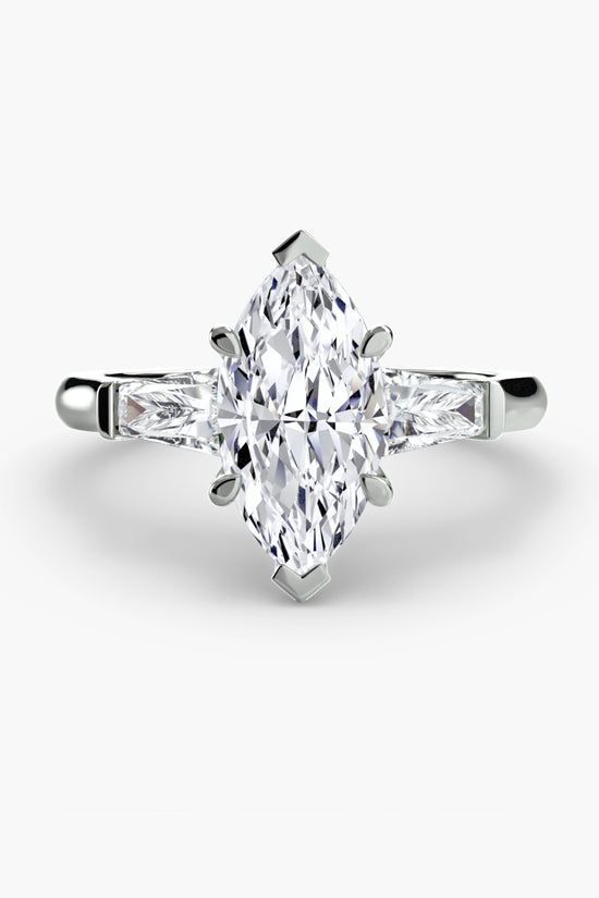 Three-Stone Ring (Baguette Side Stones)
