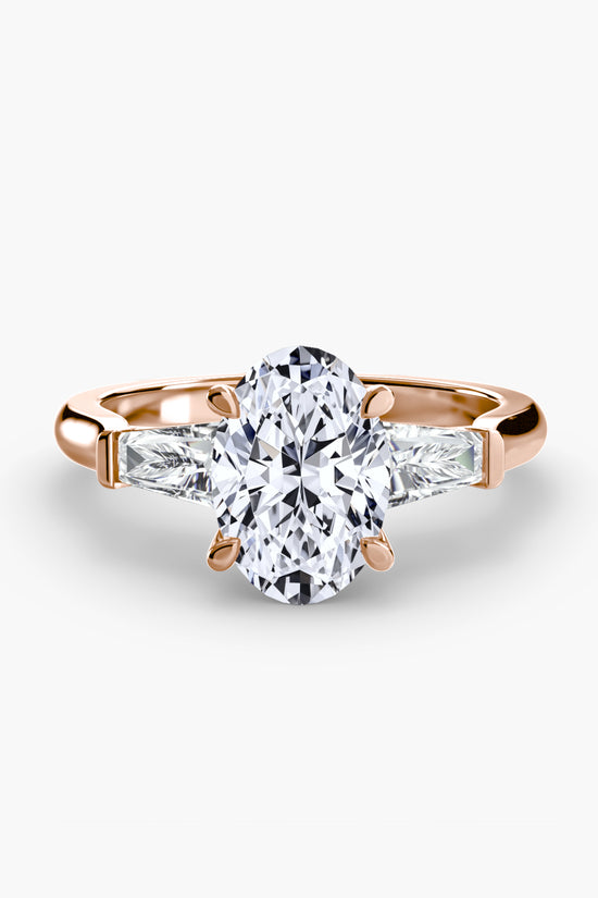 Three-Stone Ring (Baguette Side Stones)